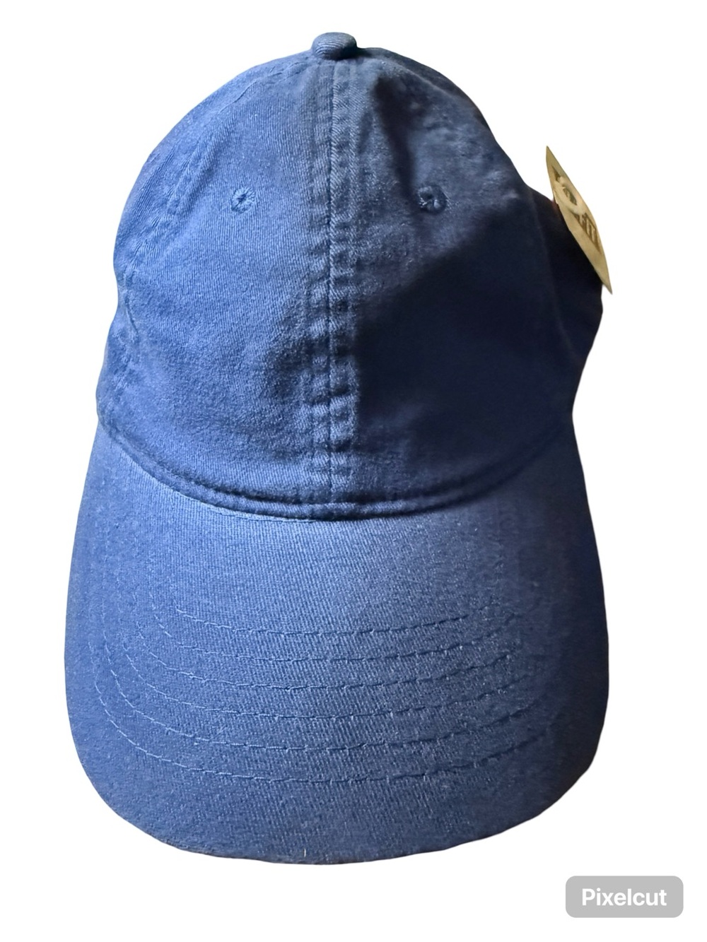 Blue Baseball Cap Blank Hat Adult S/M Soft Top Cotton Fitted NWT